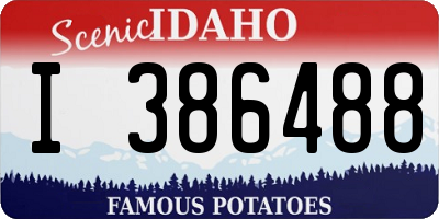 ID license plate I386488