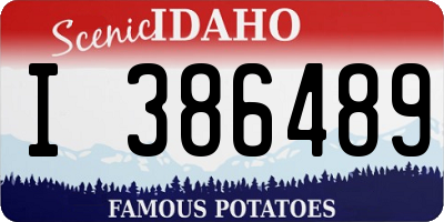ID license plate I386489