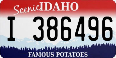 ID license plate I386496