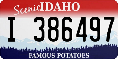 ID license plate I386497
