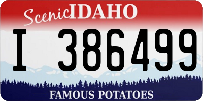 ID license plate I386499