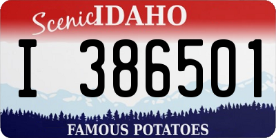 ID license plate I386501