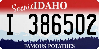 ID license plate I386502