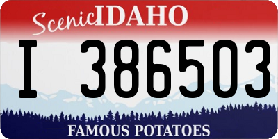 ID license plate I386503