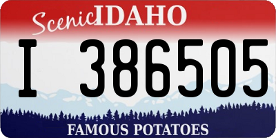 ID license plate I386505