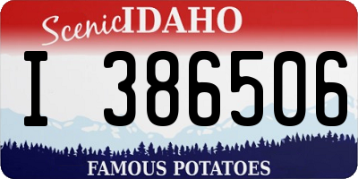 ID license plate I386506
