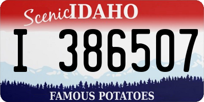ID license plate I386507