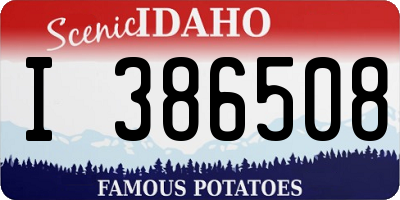 ID license plate I386508
