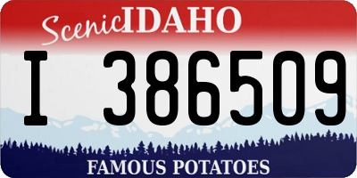 ID license plate I386509