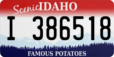 ID license plate I386518