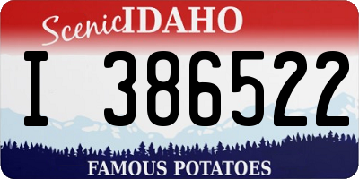 ID license plate I386522