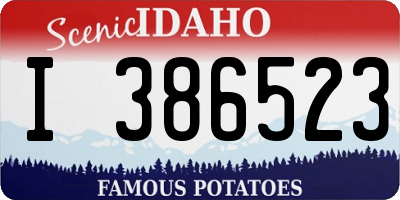 ID license plate I386523
