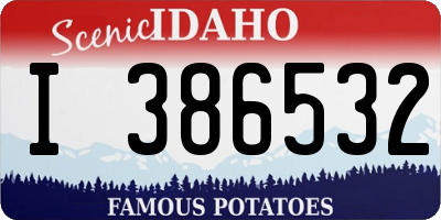 ID license plate I386532