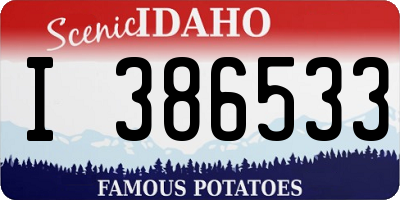 ID license plate I386533