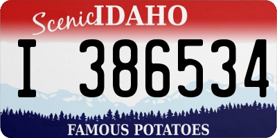 ID license plate I386534