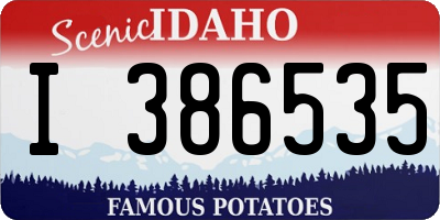 ID license plate I386535