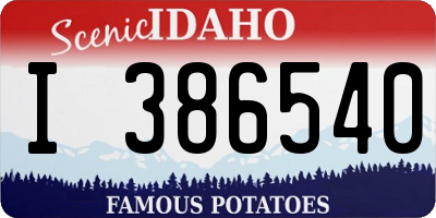 ID license plate I386540