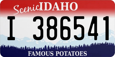 ID license plate I386541