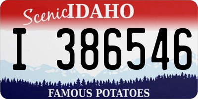 ID license plate I386546