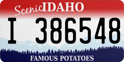 ID license plate I386548
