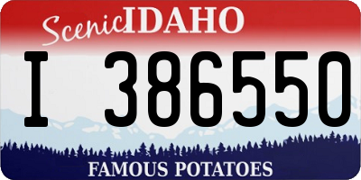 ID license plate I386550