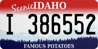 ID license plate I386552