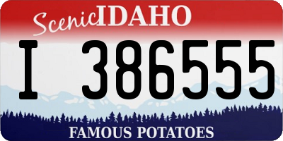 ID license plate I386555