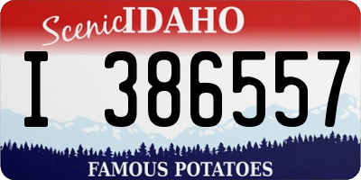 ID license plate I386557