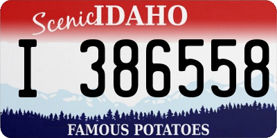 ID license plate I386558