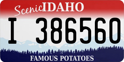 ID license plate I386560