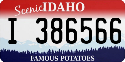 ID license plate I386566