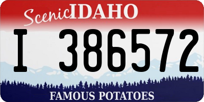 ID license plate I386572