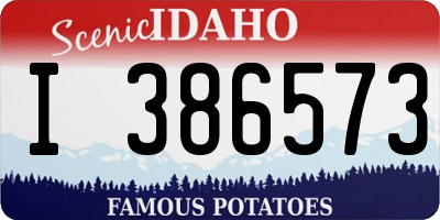 ID license plate I386573