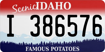 ID license plate I386576