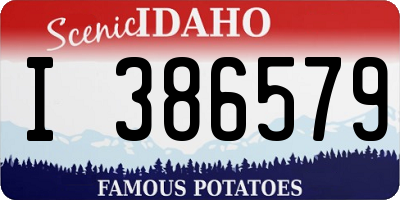 ID license plate I386579