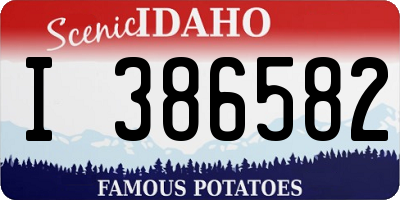ID license plate I386582