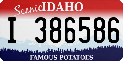 ID license plate I386586