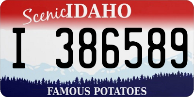 ID license plate I386589