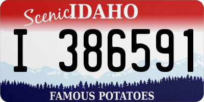 ID license plate I386591