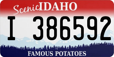 ID license plate I386592