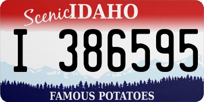 ID license plate I386595