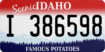 ID license plate I386598