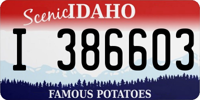 ID license plate I386603