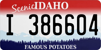 ID license plate I386604