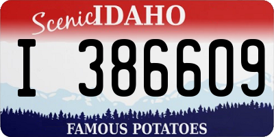 ID license plate I386609