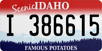 ID license plate I386615