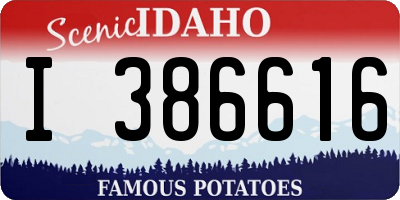 ID license plate I386616