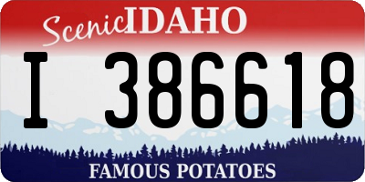 ID license plate I386618