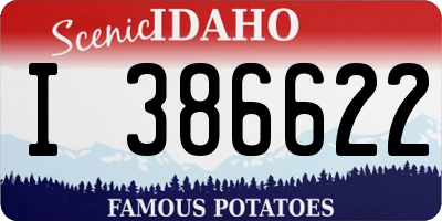 ID license plate I386622