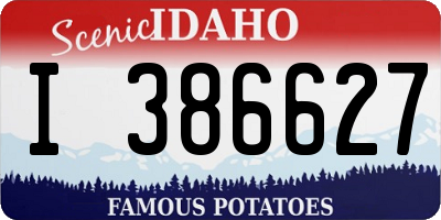 ID license plate I386627